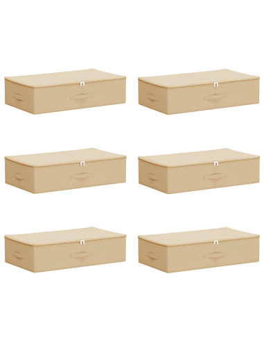 Scatola di Stoccaggio 6 pcs Crema 70 x 40 x 18 cm