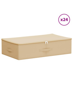 Scatola di Stoccaggio 24 pcs Crema 70 x 40 x 18 cm 2
