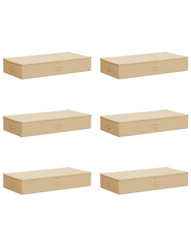 Scatola di Stoccaggio 6 pcs Crema 90 x 48 x 15 cm