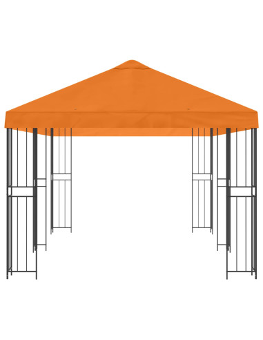 Gazebo con pareti laterali 6 x 3 m Arancione