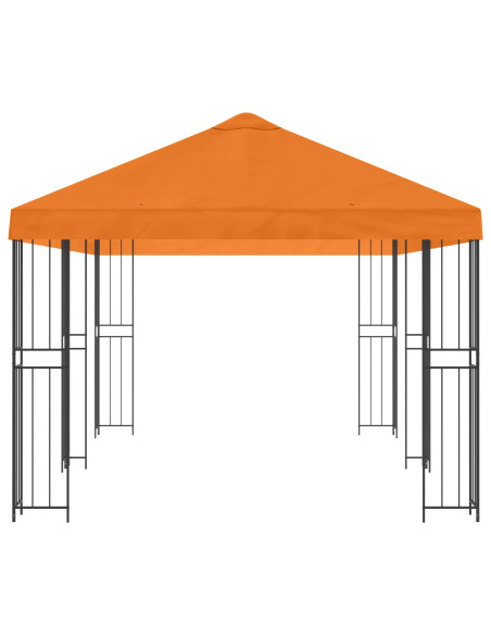 Gazebo con pareti laterali 6 x 3 m Arancione