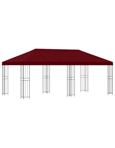 Gazebo con pareti laterali 6 x 3 m Borgogna
