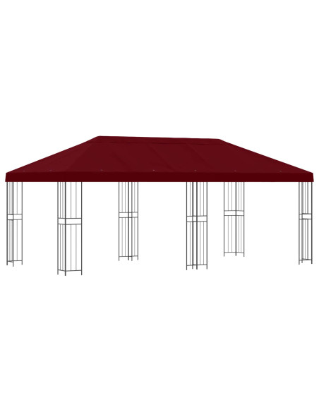 Gazebo con pareti laterali 6 x 3 m Borgogna