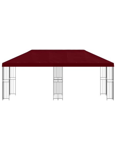Gazebo con pareti laterali 6 x 3 m Borgogna