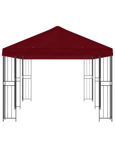 Gazebo con pareti laterali 6 x 3 m Borgogna