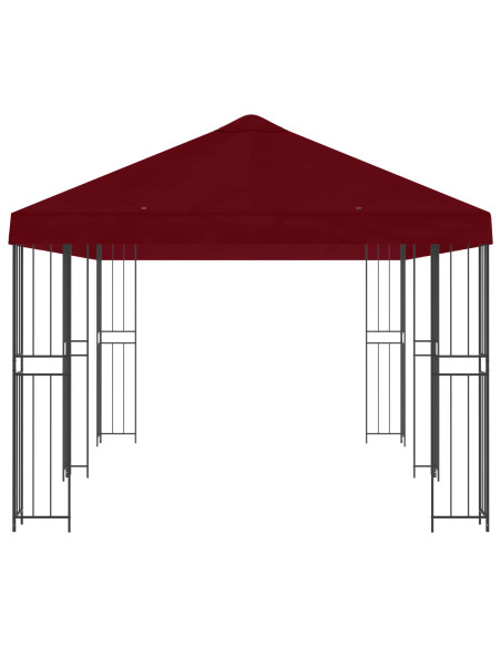 Gazebo con pareti laterali 6 x 3 m Borgogna