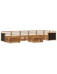 Set di divani da esterno 8 pcs Naturale 2