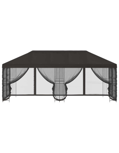 Gazebo con pareti laterali 6 x 3 m Antracite