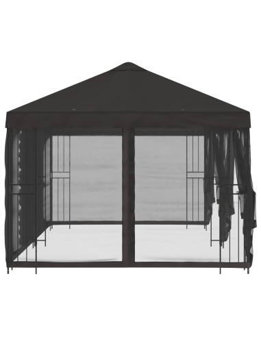 Gazebo con pareti laterali 6 x 3 m Antracite