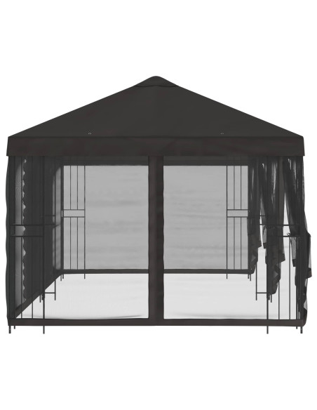 Gazebo con pareti laterali 6 x 3 m Antracite