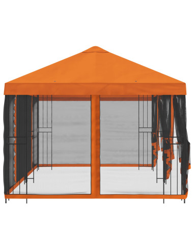 Gazebo con pareti laterali 6 x 3 m Arancione