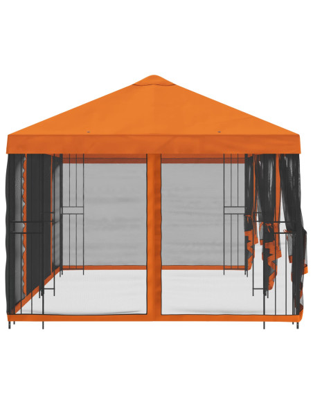Gazebo con pareti laterali 6 x 3 m Arancione