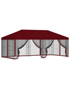 Gazebo con pareti laterali 6 x 3 m Borgogna 2