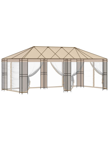 Struttura Gazebo 6 x 3 m Nero Acciaio