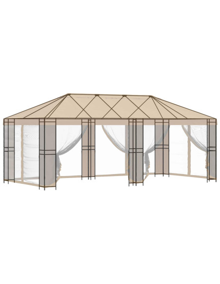 Struttura Gazebo 6 x 3 m Nero Acciaio