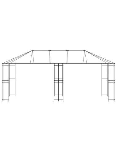 Struttura Gazebo 6 x 3 m Nero Acciaio