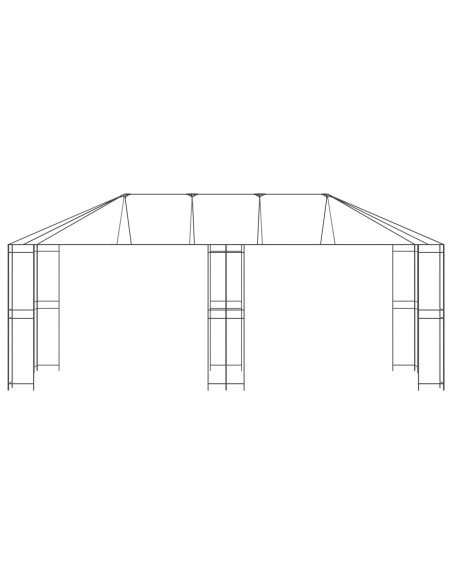 Struttura Gazebo 6 x 3 m Nero Acciaio