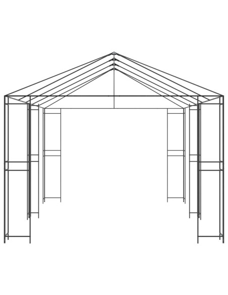 Struttura Gazebo 6 x 3 m Nero Acciaio