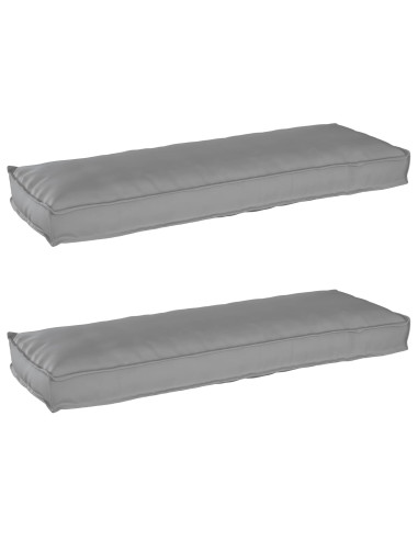 Set di Cuscini per Pallet 2 pcs Grigio 120 x 40 x 8 cm