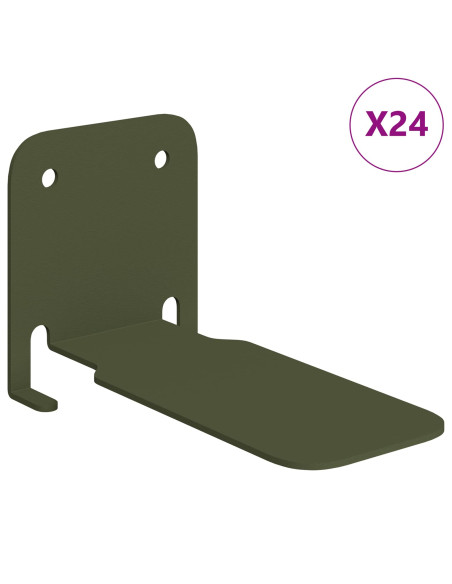 Mensola sospesa 24 pcs Verde oliva 6 x 10,8 x 6,6 cm