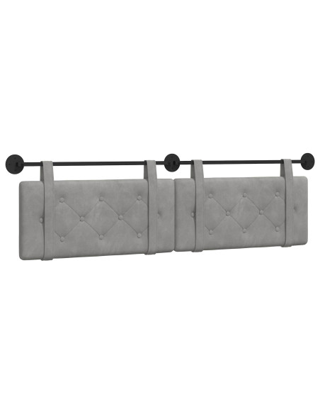 Testata appesa Grigio chiaro 170 x 55 x 5 cm Velluto