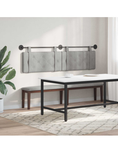 Testata appesa Grigio chiaro 170 x 55 x 5 cm Velluto