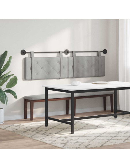 Testata appesa Grigio chiaro 170 x 55 x 5 cm Velluto