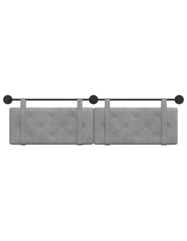 Testata appesa Grigio chiaro 170 x 55 x 5 cm Velluto
