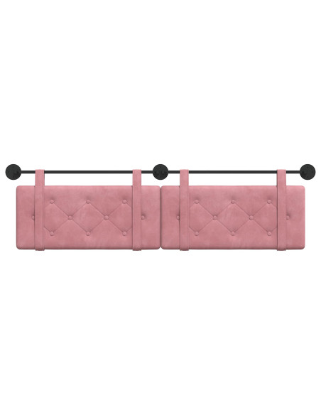 Testata appesa Montaggio a parete Rosa 170 x 55 x 5 cm Velluto