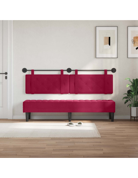 Testata appesa Rosso Vino 170 x 55 x 5 cm Velluto