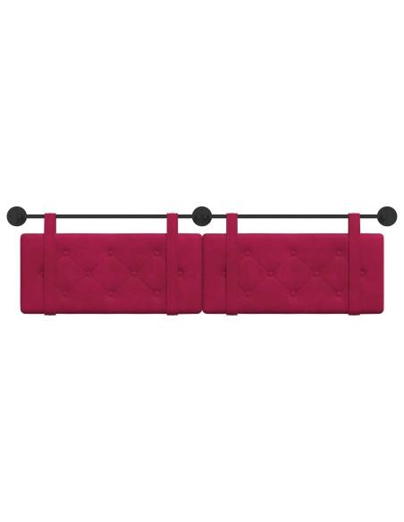 Testata appesa Rosso Vino 170 x 55 x 5 cm Velluto