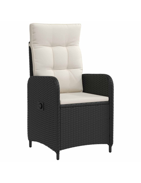 Set Tavolo da Salotto con cuscino 5 pcs Nero e Bianco Crema