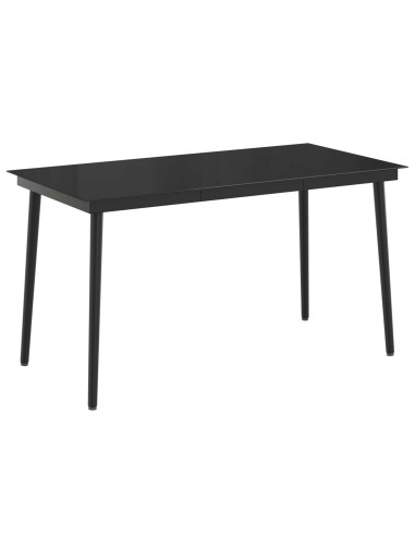 Set Tavolo da Salotto con cuscino 5 pcs Nero e Bianco Crema
