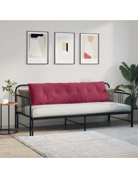 Cuscino per Schiena Rosso Vino 180 x 50 cm Tessuto in Cords