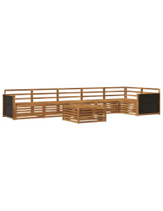 Set di divani da esterno 7 pcs Naturale 79 x 79 x 37 cm 2