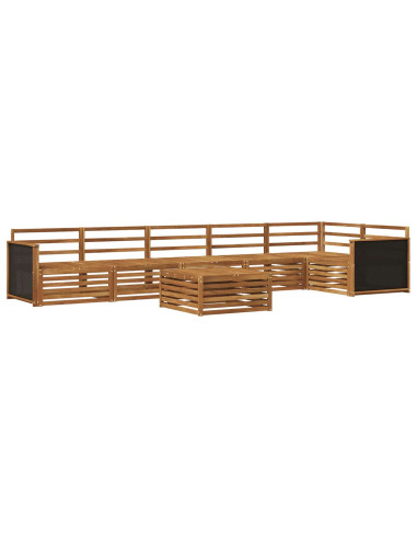 Set di divani da esterno 7 pcs Naturale 79 x 79 x 37 cm