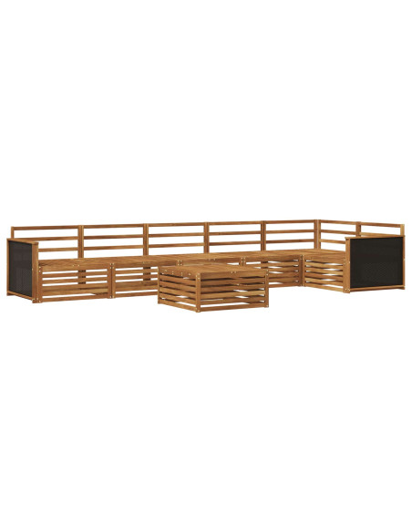 Set di divani da esterno 7 pcs Naturale 79 x 79 x 37 cm