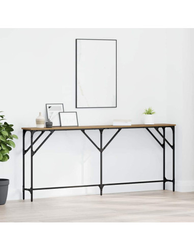Tavolo consolle rovere artigianale 180 x 23 x 75 cm