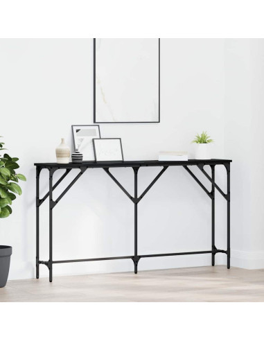 Tavolo consolle Rovere nero 140 x 23 x 75 cm