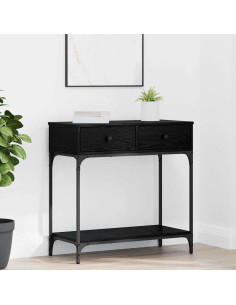 Tavolo consolle Rovere nero 75 x 34.5 x 75 cm Legno multistrato