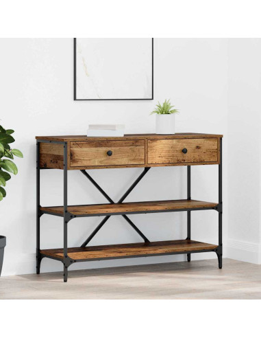 Tavolo consolle con cassetto Marrone 100 x 34,5 x 75 cm legno