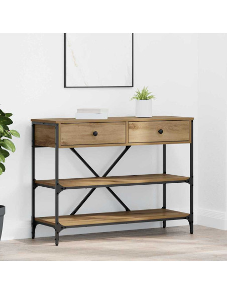 Tavolo consolle con cassetto Marrone 100 x 34,5 x 75 cm legno
