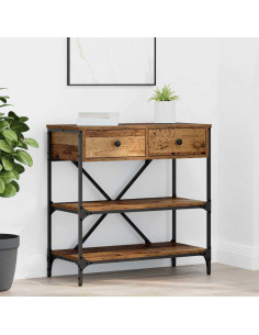 Tavolo consolle con cassetto Marrone 100 x 34,5 x 75 cm legno