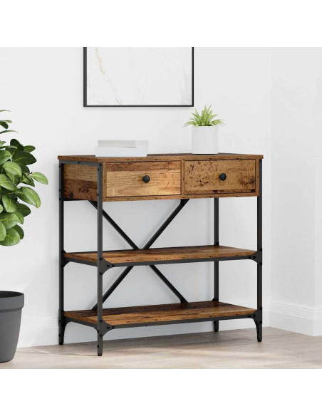 Tavolo consolle con cassetto Marrone 100 x 34,5 x 75 cm legno