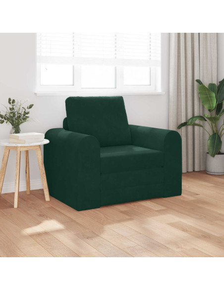 Divano letto Verde Scuro 98 x 71 x 83 cm Velluto