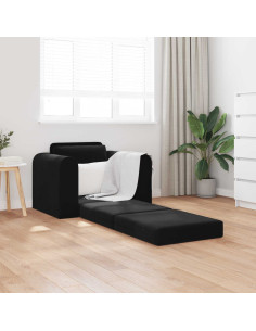 Divano letto Nero 98 x 71 x 83 cm Velluto