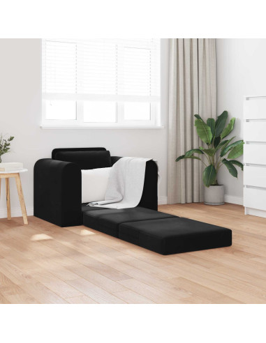 Divano letto Nero 98 x 71 x 83 cm Velluto