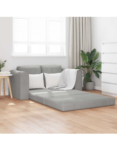 Divano letto 60cm Grigio chiaro Velluto