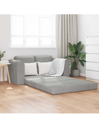 Divano letto 60cm Grigio chiaro Velluto