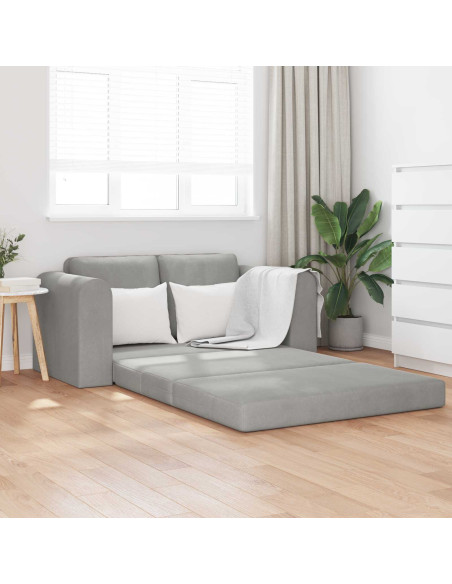 Divano letto 60cm Grigio chiaro Velluto